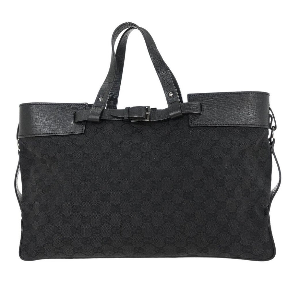 Gucci Black Canvas GG Tote Handbag - Picture 2 of 10